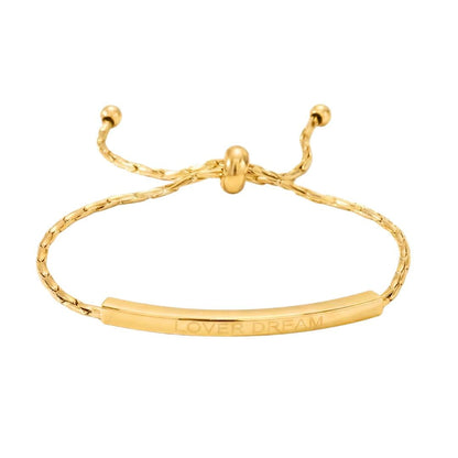 THE MEN THING Steel Bracelets CLASSIC DREAM GOLDEN BAR - Pure Titanium Steel Adjustable Bracelet for Men & Boys