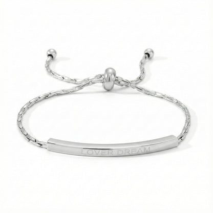 THE MEN THING Steel Bracelets CLASSIC DREAM STEEL BAR - Pure Titanium Steel Adjustable Bracelet for Men & Boys