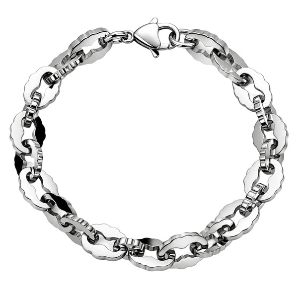 CLOUD FORGE - 9mm Titanium Steel Bracelet with Lobster Clasp for Men & Boy (8 inch)