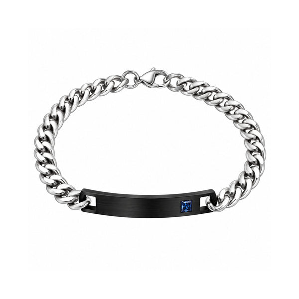 COBALT LINK - 7mm Pure Stainless Steel  Bracelet with Lobster Claw Buckle for Men & Boys (9 inch )