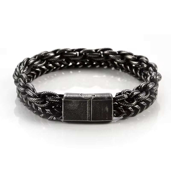 COLOSSUS - 13mm Pure Titanium Steel Bracelet, Bracelet with hook buckle for Men & Boy (8inch)