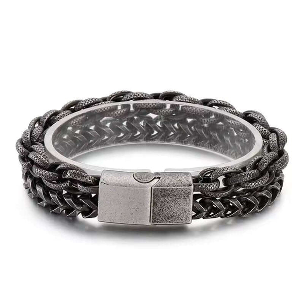 COLOSSUS - 13mm Pure Titanium Steel Bracelet, Bracelet with hook buckle for Men & Boy (8inch)