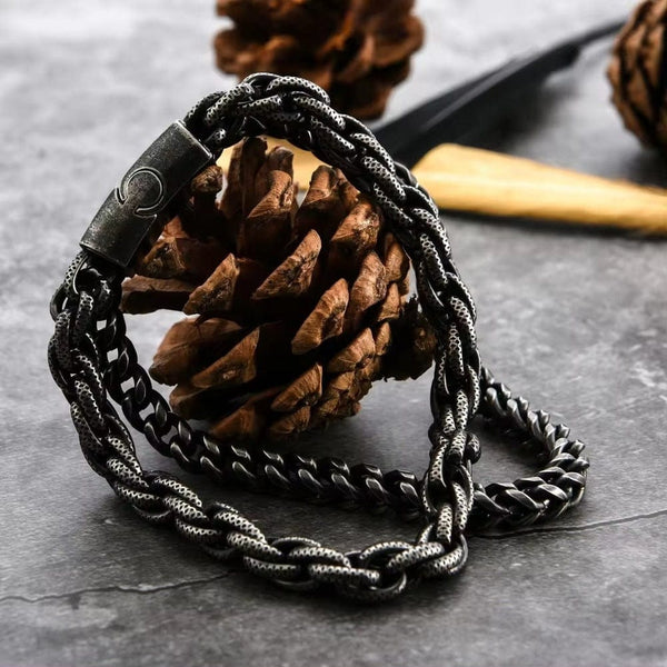 COLOSSUS - 13mm Pure Titanium Steel Bracelet, Bracelet with hook buckle for Men & Boy (8inch)