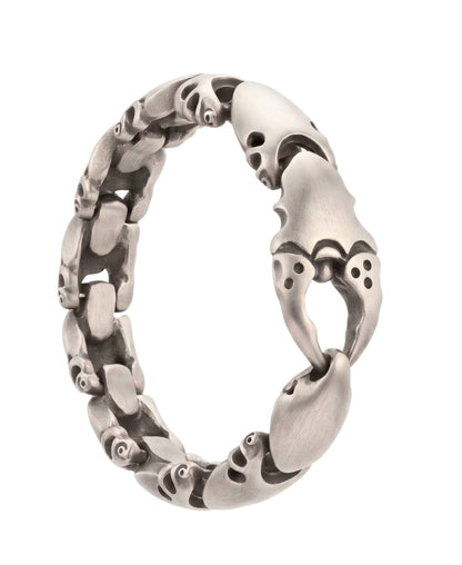 THE MEN THING Steel Bracelets CRABCUFF - 22mm Pure Titanium Steel Bracelet,  Bracelet with hook buckle for Men & Boy (8inch)