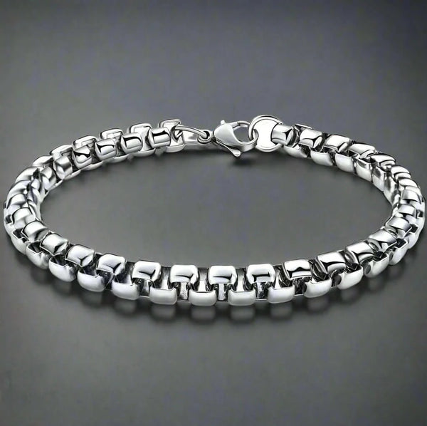 CURVELET - 5mm Titanium Steel Bracelet American trending Style, 8 and 9 inch for Men & Boys