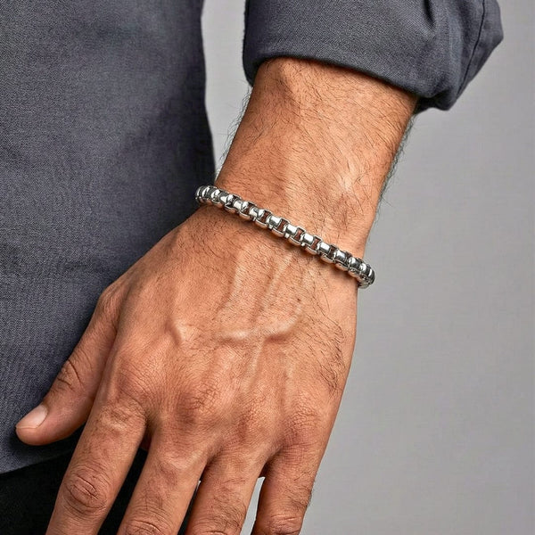 CURVELET - 5mm Titanium Steel Bracelet American trending Style, 8 and 9 inch for Men & Boys