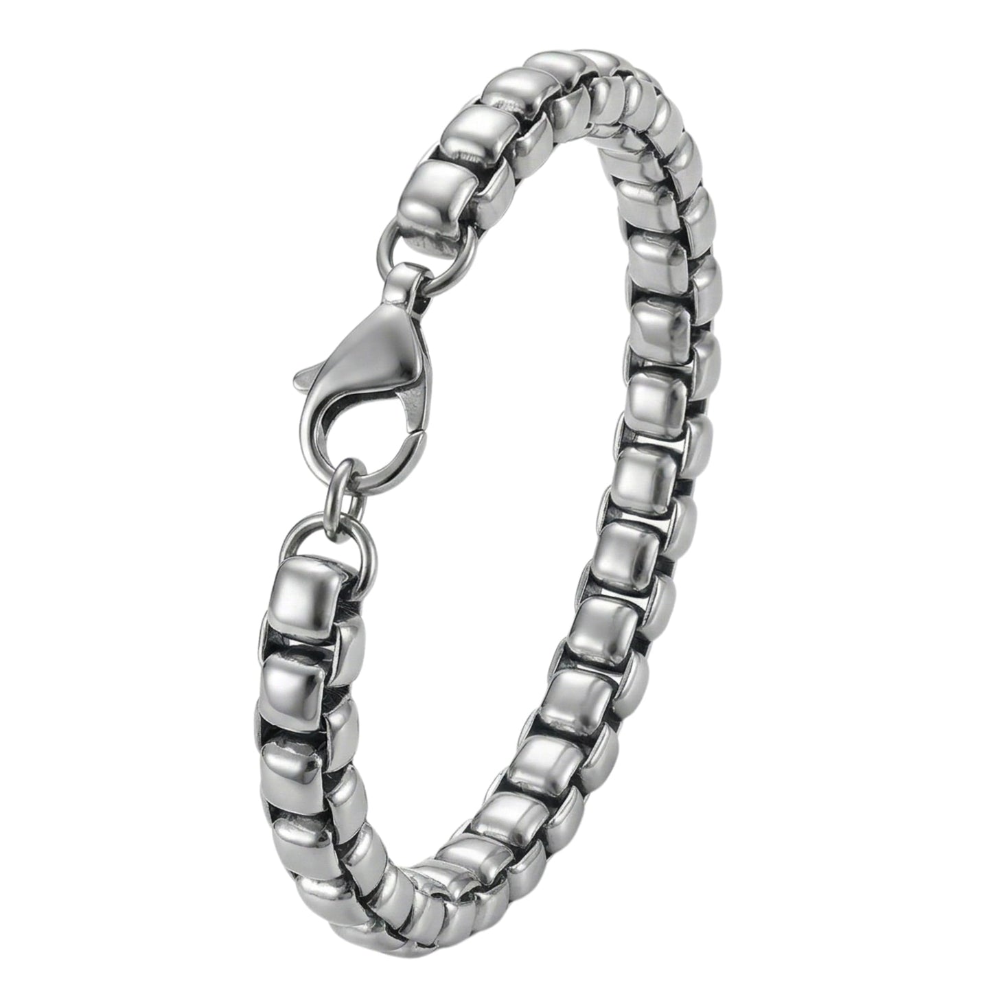 THE MEN THING Steel Bracelets CURVELET - 5mm Titanium Steel Bracelet American trending Style, 8 and 9 inch for Men & Boys