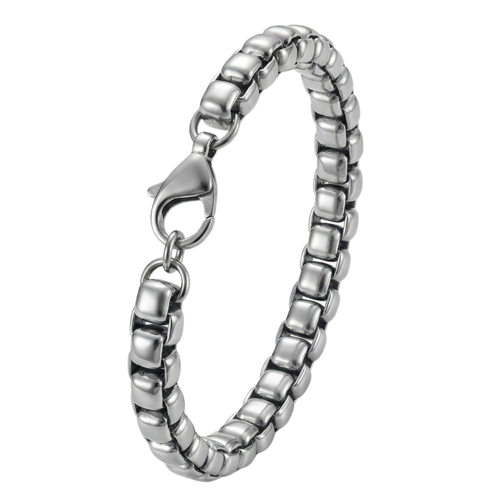 THE MEN THING Steel Bracelets CURVELET - 5mm Titanium Steel Bracelet American trending Style, 8 and 9 inch for Men & Boys