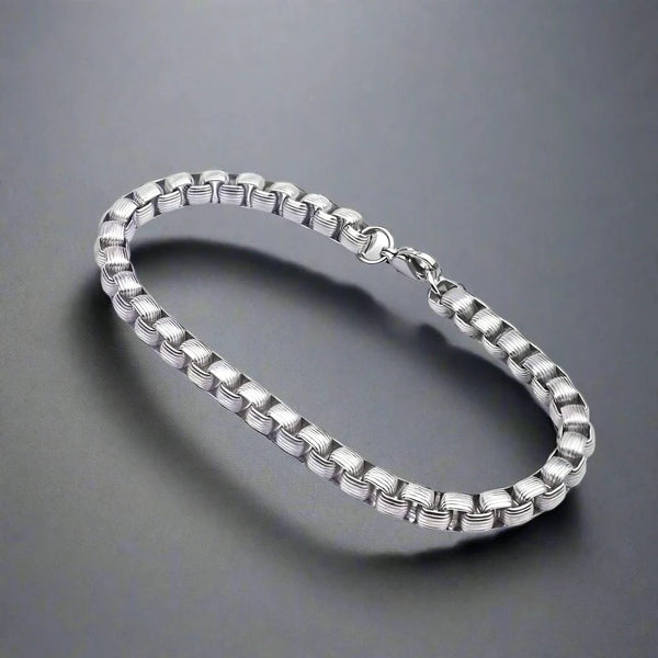 CURVELINE - 6mm Stainless Steel Bracelet 7 inch for Men & Boy