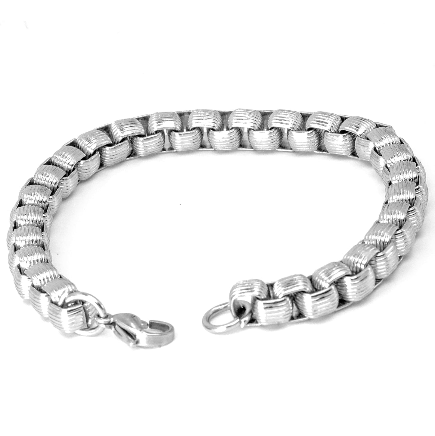 THE MEN THING Steel Bracelets CURVELINE - 6mm Stainless Steel Bracelet 7 inch for Men & Boy