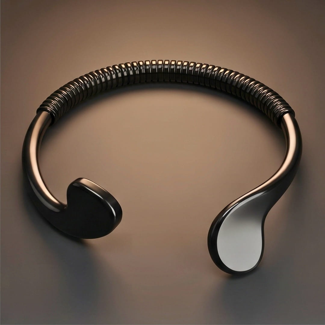 THE MEN THING Steel Bracelets DARK FANG - Pure Titanium Steel Open Bangle Bracelet for Men & Boys (Adjustable)