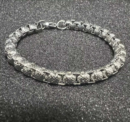 THE MEN THING Steel Bracelets DOMINEERING - Stainless Steel Bracelet, European trending Style  for Men & Boy (7mm - 7-8-9 inch)