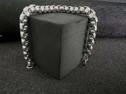 THE MEN THING Steel Bracelets DOMINEERING - Stainless Steel Bracelet, European trending Style  for Men & Boy (7mm - 7-8-9 inch)