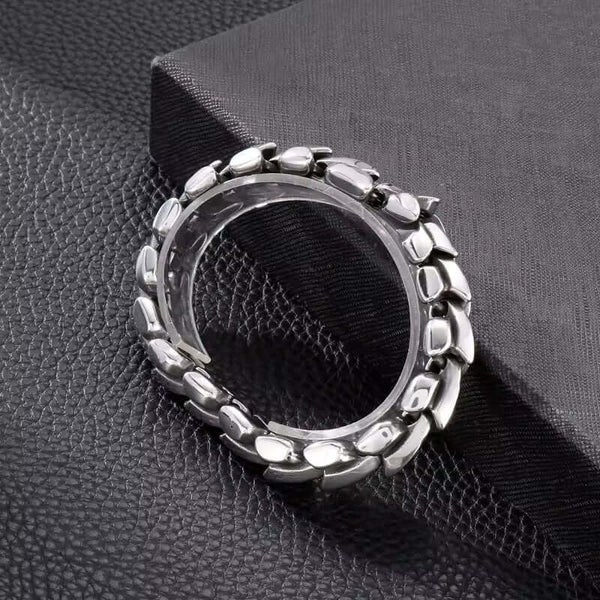 DRACO - 15mm Pure Titanium Steel Bracelet, Bracelet with hook buckle for Men & Boy (8inch)