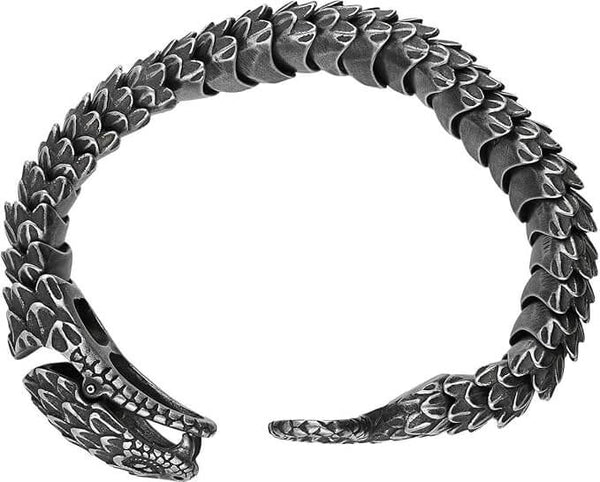 DRACONIS - 14mm Pure Titanium Steel Bracelet, Bracelet with hook buckle for Men & Boy (8inch)