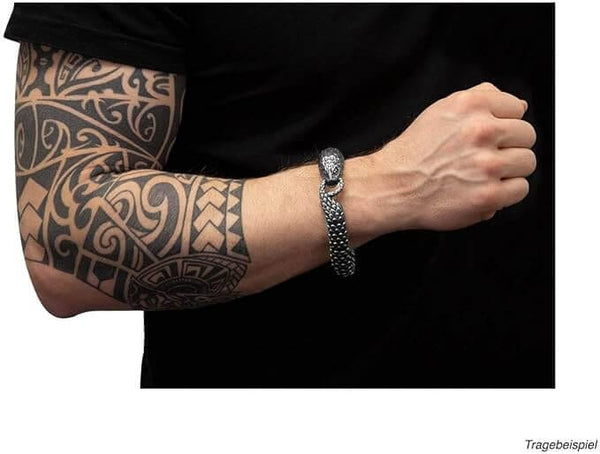 DRACONIS - 14mm Pure Titanium Steel Bracelet, Bracelet with hook buckle for Men & Boy (8inch)