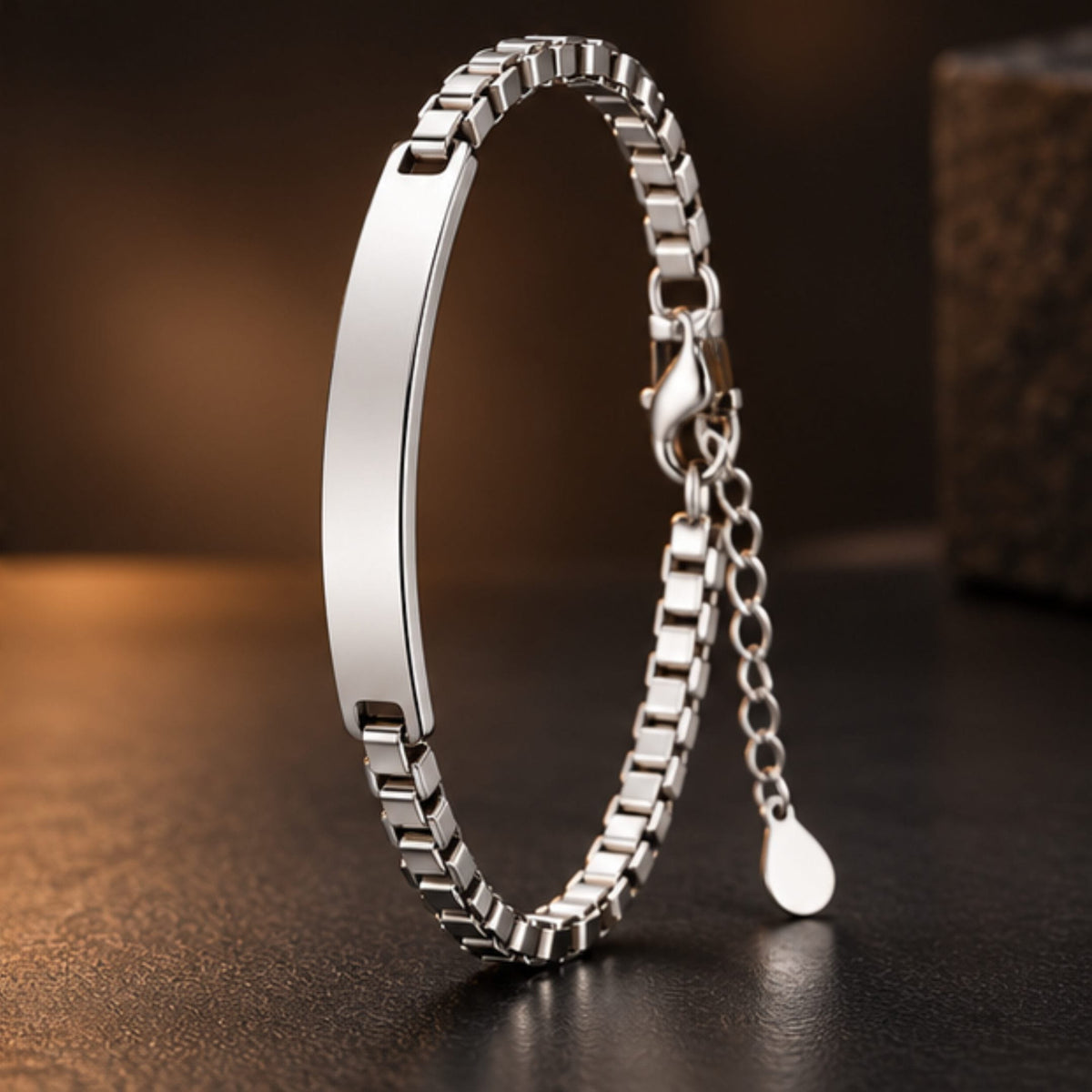 THE MEN THING Steel Bracelets ELITE LINK - 40mm Titanium Steel Bracelet with Lobster Clasp for Men & Boy (7 to 8.5 inch) Adjustable