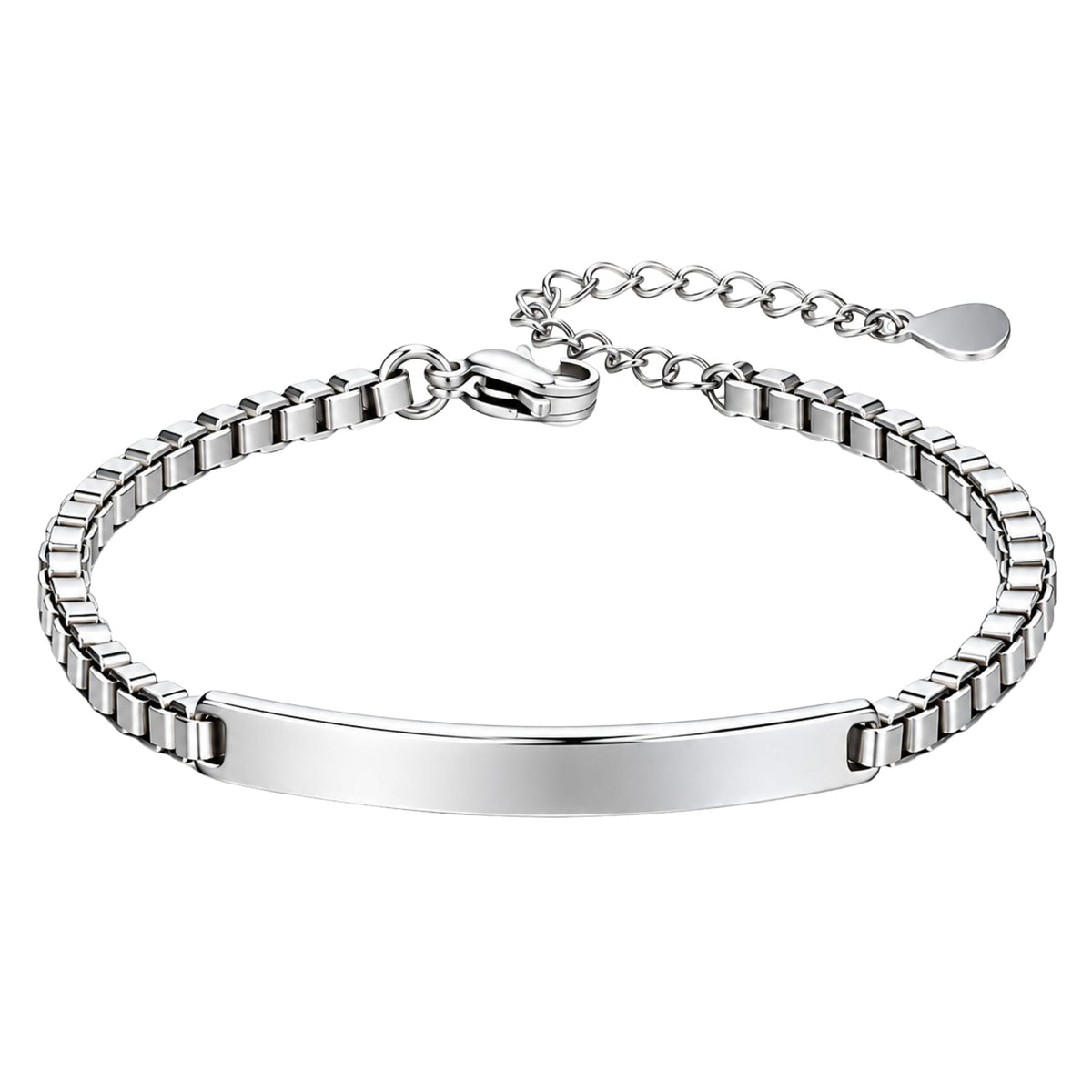 THE MEN THING Steel Bracelets ELITE LINK - 40mm Titanium Steel Bracelet with Lobster Clasp for Men & Boy (7 to 8.5 inch) Adjustable