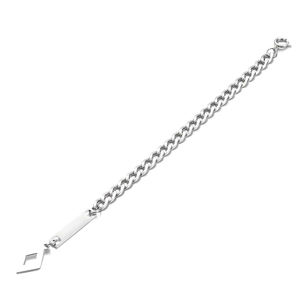 THE MEN THING Steel Bracelets ENGRAVED - GEOMETRA - 8inch Pure Stainless Steel Bracelet, American trending Style for Men & Boy