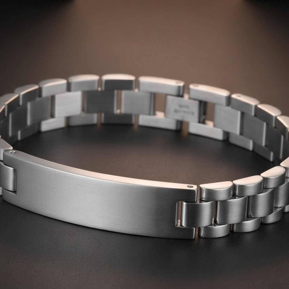 THE MEN THING Steel Bracelets ENGRAVED - PRIME AXIS - 10mm Pure Stainless Steel  Bracelet with Fold-Over Clasp for Men & Boys (9 inch )
