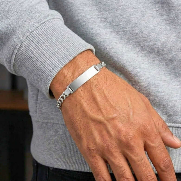 ENGRAVED - PRIME MONARCH - Pure Titanium Steel 6 to 8 inch Adjustable Bracelet for Men & Boys