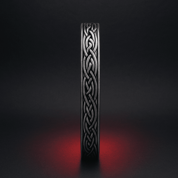 FENRIR TWIST - Pure Stainless Steel Open Bangle Bracelet (Adjustable) for Men & Boys