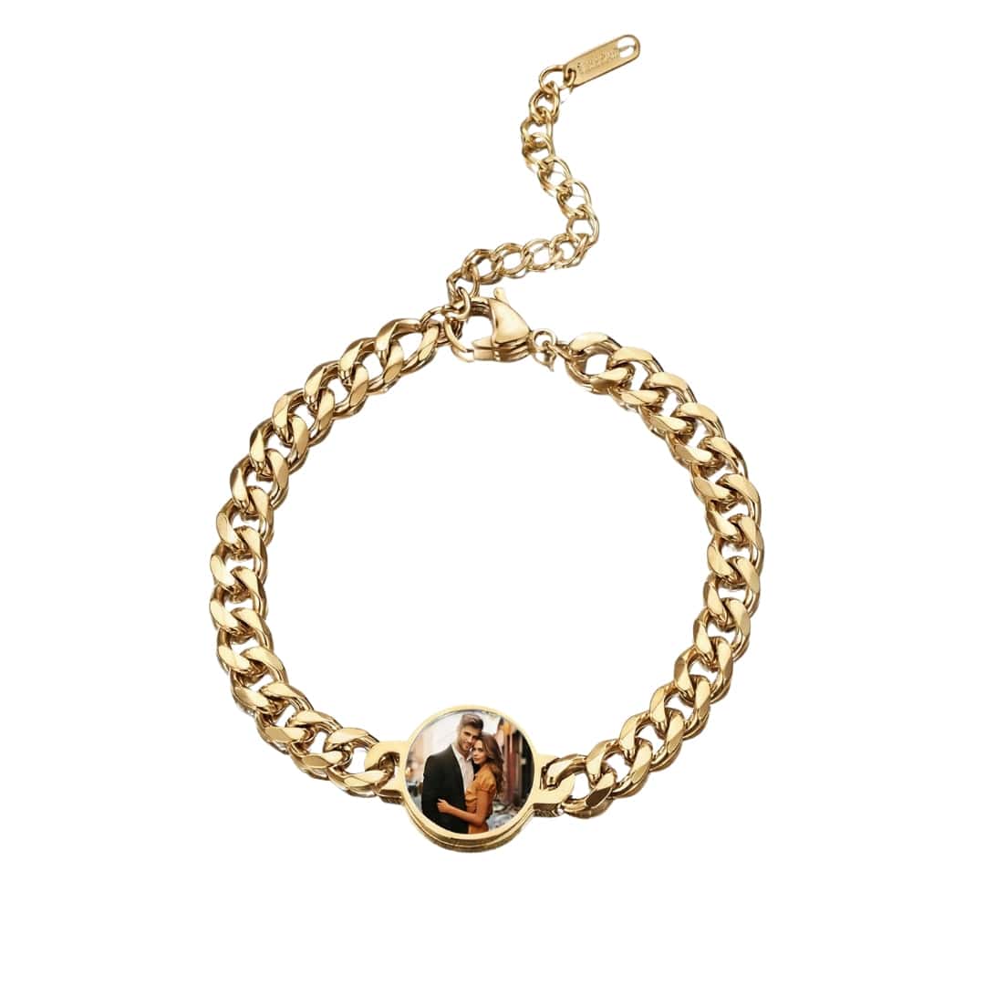 THE MEN THING Steel Bracelets FOREVER GOLDEN MEMORY - Pure Titanium Steel Adjustable Bracelet for Men & Boys