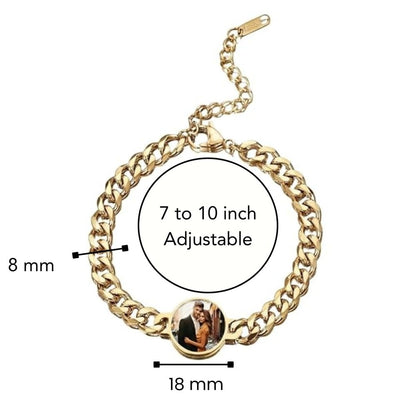 THE MEN THING Steel Bracelets FOREVER MEMORY – Pure Titanium Steel 7–10 Inch Adjustable Bracelet for Men & Boys | Steel & Golden