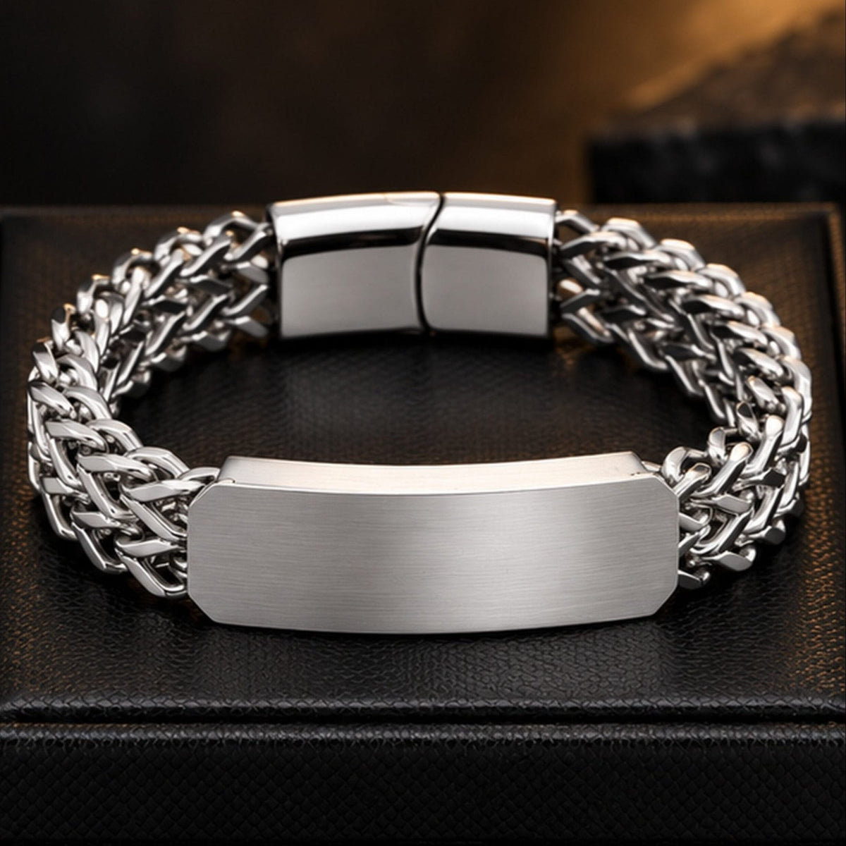 THE MEN THING Steel Bracelets FUSION MATRIX - 45mm Titanium Steel Bracelet with Stainless Steel Magnetic Buckle for Men & Boy (8 inch)
