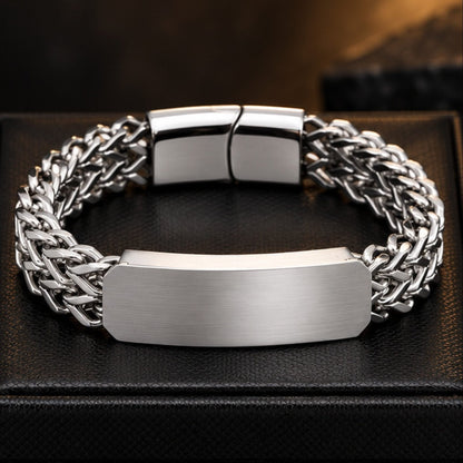 THE MEN THING Steel Bracelets FUSION MATRIX - 45mm Titanium Steel Bracelet with Stainless Steel Magnetic Buckle for Men & Boy (8 inch)