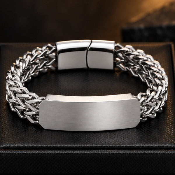 FUSION MATRIX - 45mm Titanium Steel Bracelet with Stainless Steel Magnetic Buckle for Men & Boy (8 inch)