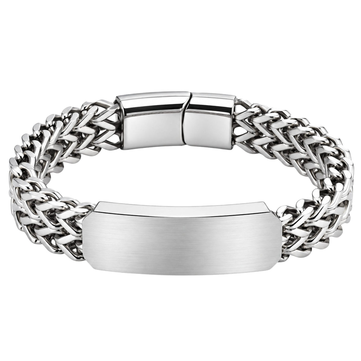 THE MEN THING Steel Bracelets FUSION MATRIX - 45mm Titanium Steel Bracelet with Stainless Steel Magnetic Buckle for Men & Boy (8 inch)