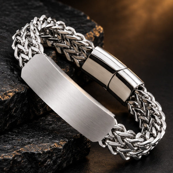 FUSION MATRIX - 45mm Titanium Steel Bracelet with Stainless Steel Magnetic Buckle for Men & Boy (8 inch)