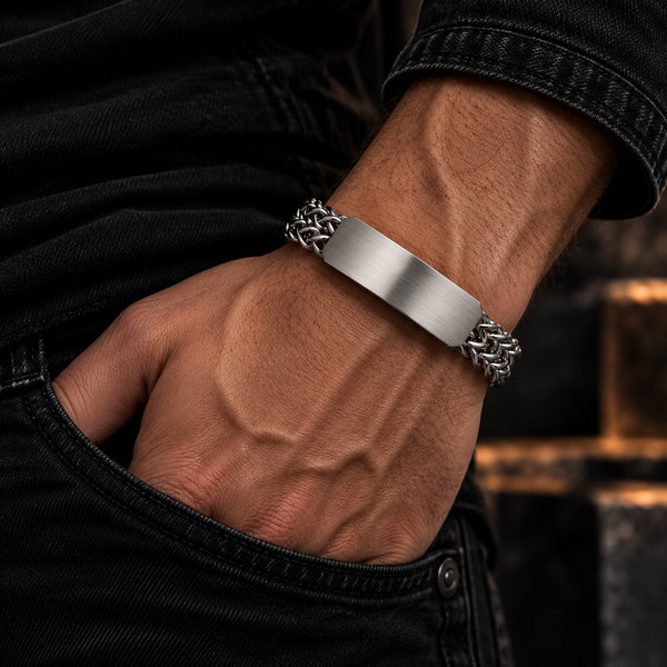 FUSION MATRIX - 45mm Titanium Steel Bracelet with Stainless Steel Magnetic Buckle for Men & Boy (8 inch)
