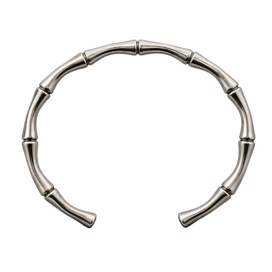 THE MEN THING Steel Bracelets GRIMSPINE - 6mm Pure Stainless Steel Open Bangle Bracelet (Adjustable) for Men & Boys