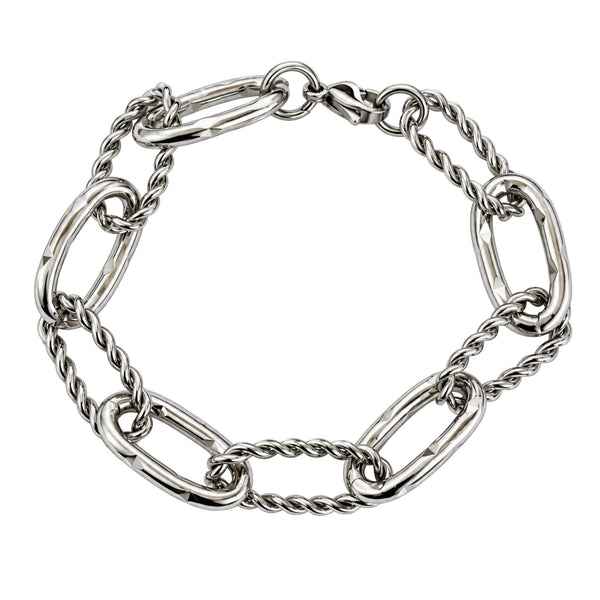 HELIX LINK - 12mm Titanium Steel Bracelet with Lobster Clasp for Men & Boy (8 inch)