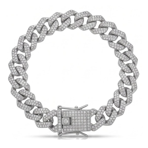 ICELOCK - Stainless Steel Silver Bracelet, 8 inch for Men & Boys