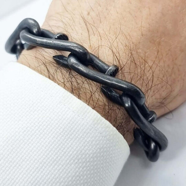 LINKER - 12mm Pure Titanium Steel Bracelet for Men & Boy (9inch)