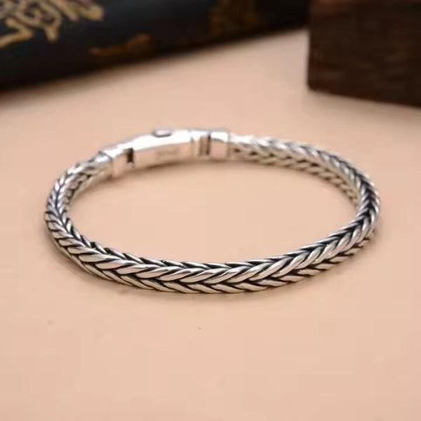 MATRIX LINK - 5mm Pure Stainless Steel Bracelet, Biker Punk Style Bracelet for Men & Boy (8 inch)