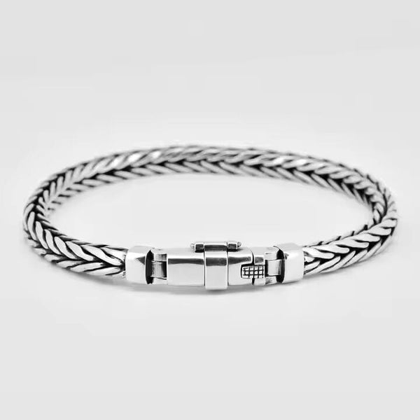 MATRIX LINK - 5mm Pure Stainless Steel Bracelet, Biker Punk Style Bracelet for Men & Boy (8 inch)