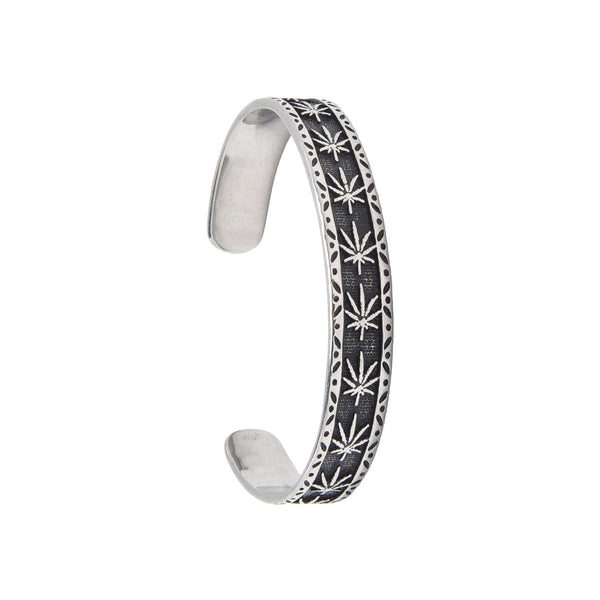 MIDNIGHT STELLAR - Pure Stainless Steel Open Bangle Bracelet (Adjustable) for Men & Boys