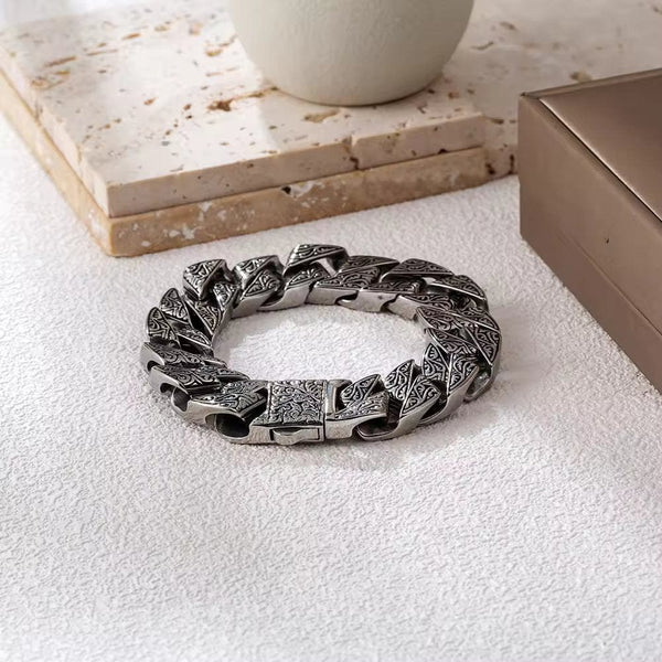 MONARCH - 20mm Pure Titanium Steel Bracelet for Men & Boy (8inch)