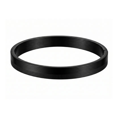 THE MEN THING Steel Bracelets NIGHTLINE BLACK - Pure Stainless Steel Bangle Bracelet (Adjustable) for Men & Boys, Color: Black
