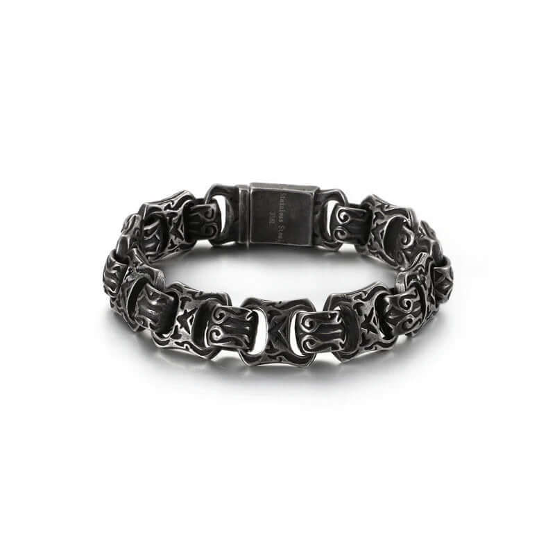 THE MEN THING Steel Bracelets OBSIDIAN - 15mm Pure Titanium Steel Bracelet for Men & Boy (8inch)