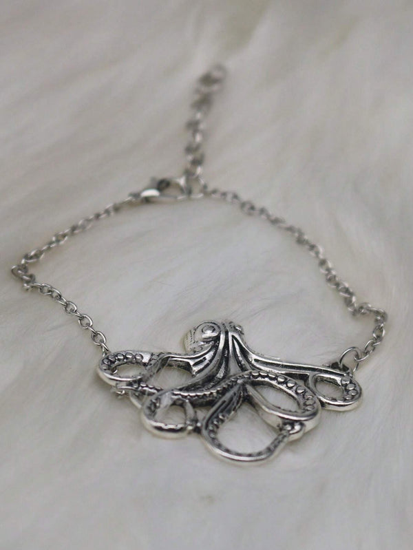 ఆక్టోబ్యాండ్ - పురుషులు మరియు అబ్బాయిల కోసం అల్లాయ్ లింక్ చైన్ బ్రాస్‌లెట్ 8అంగుళాలు