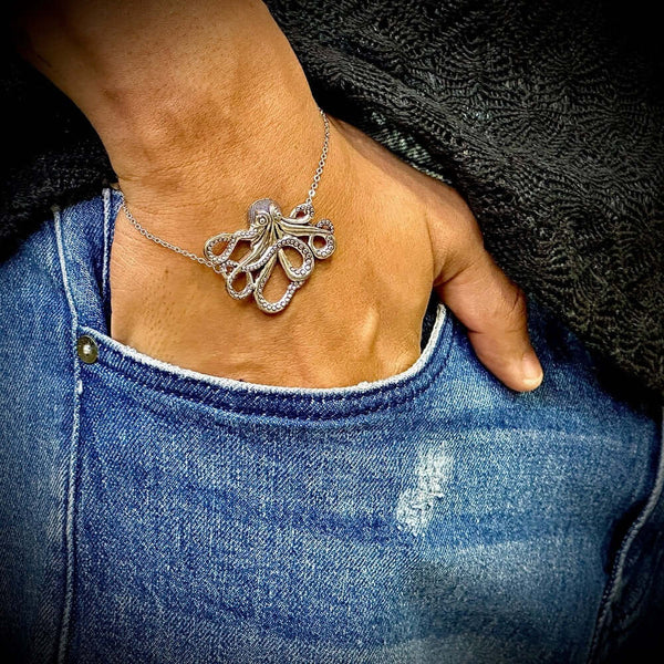 ఆక్టోబ్యాండ్ - పురుషులు మరియు అబ్బాయిల కోసం అల్లాయ్ లింక్ చైన్ బ్రాస్‌లెట్ 8అంగుళాలు