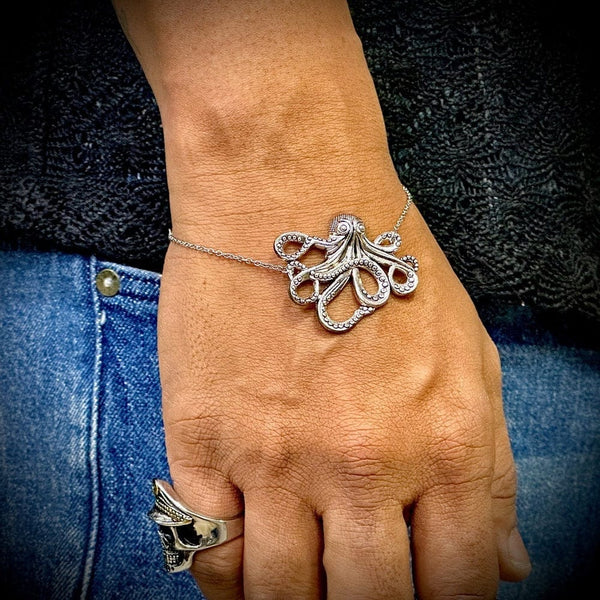 ఆక్టోబ్యాండ్ - పురుషులు మరియు అబ్బాయిల కోసం అల్లాయ్ లింక్ చైన్ బ్రాస్‌లెట్ 8అంగుళాలు