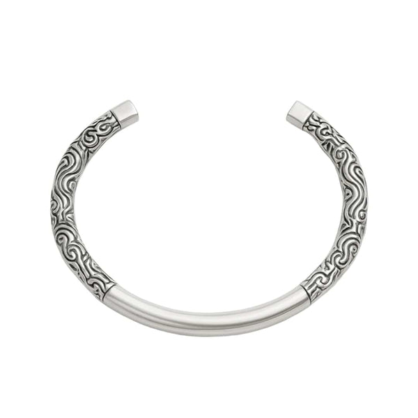 ORION CREST - Pure Stainless Steel Open Bangle Bracelet (Adjustable) for Men & Boys
