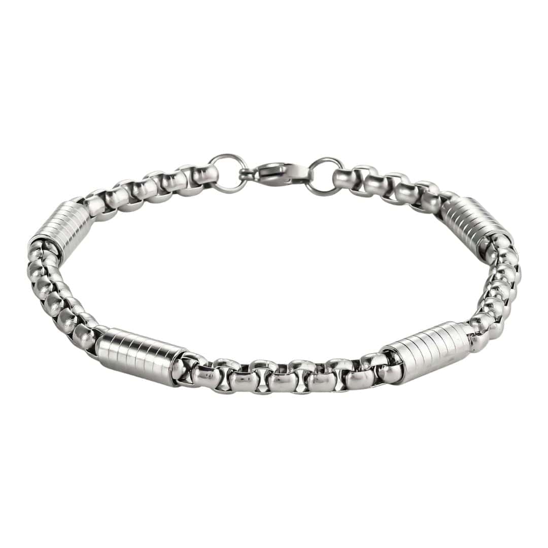 THE MEN THING Steel Bracelets PRIME ROLO - Pure Titanium Steel Bracelet for Men & Boys (8inch)