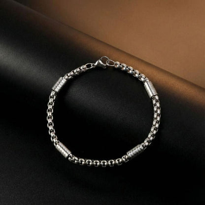 THE MEN THING Steel Bracelets PRIME ROLO - Pure Titanium Steel Bracelet for Men & Boys (8inch)